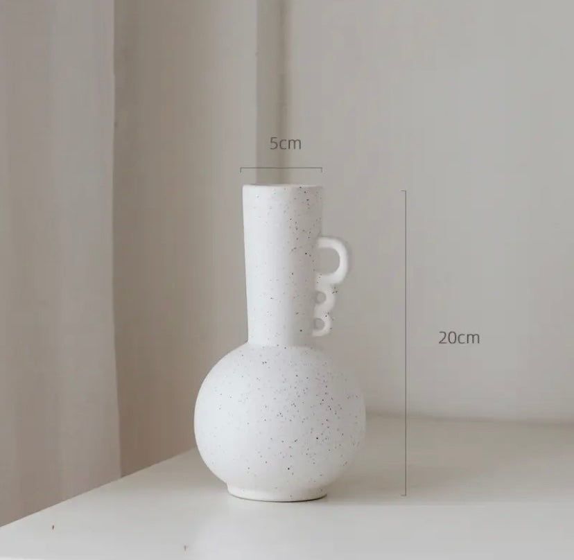 Wiggle Handle Ceramic Jug Vases