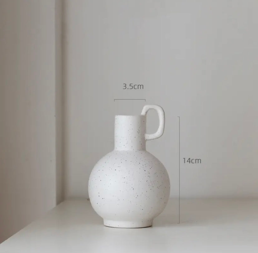 Wiggle Handle Ceramic Jug Vases