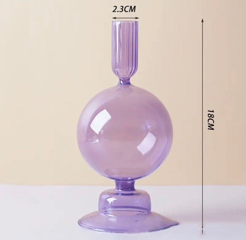Pink & Purple Candle Holder and Vase Collection