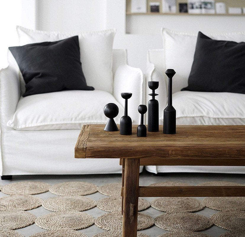 Geometric Wooden Candle Holders