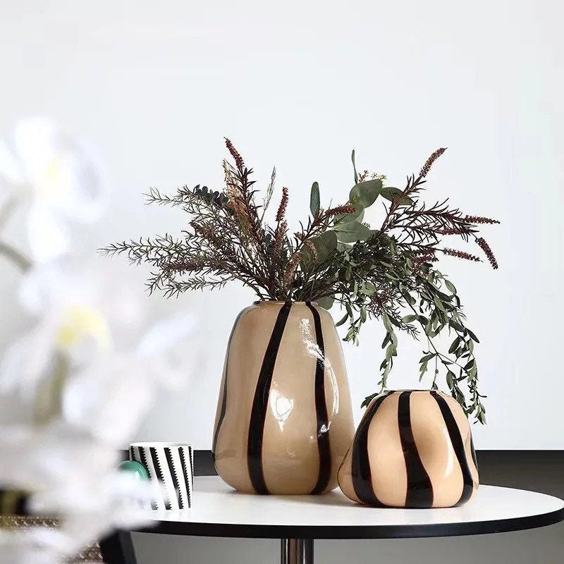 Stripy Wonky Vases