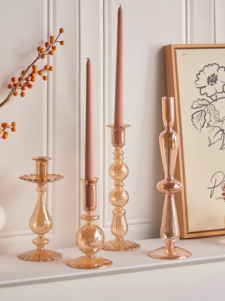 Shimmer Glass Candle Holder Collection