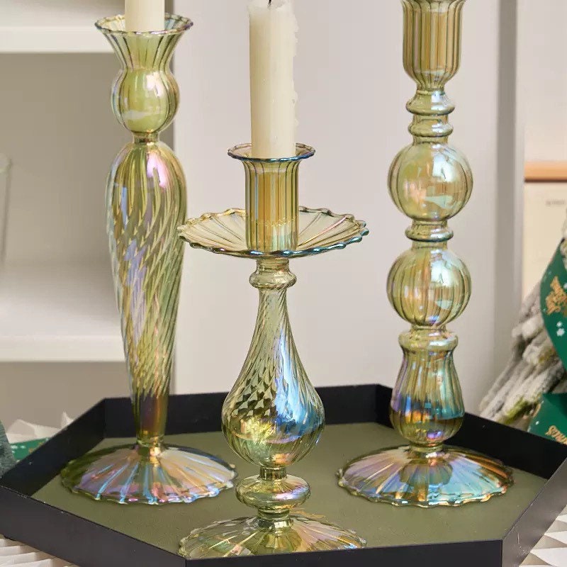 Shimmer Glass Candle Holder Collection