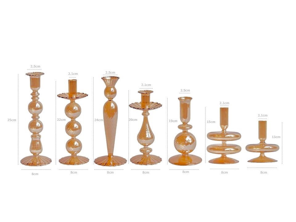 Shimmer Glass Candle Holder Collection
