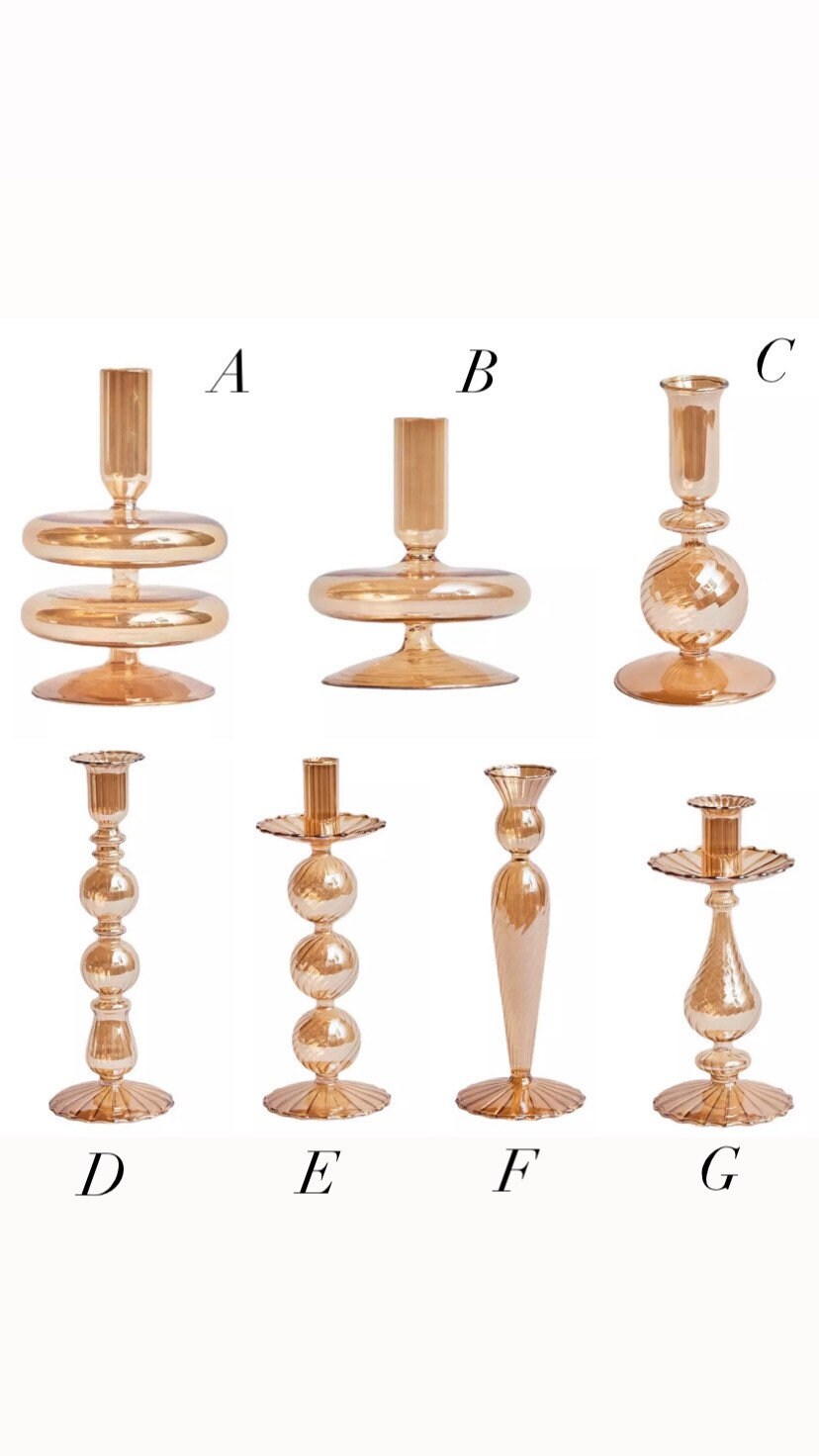 Shimmer Glass Candle Holder Collection