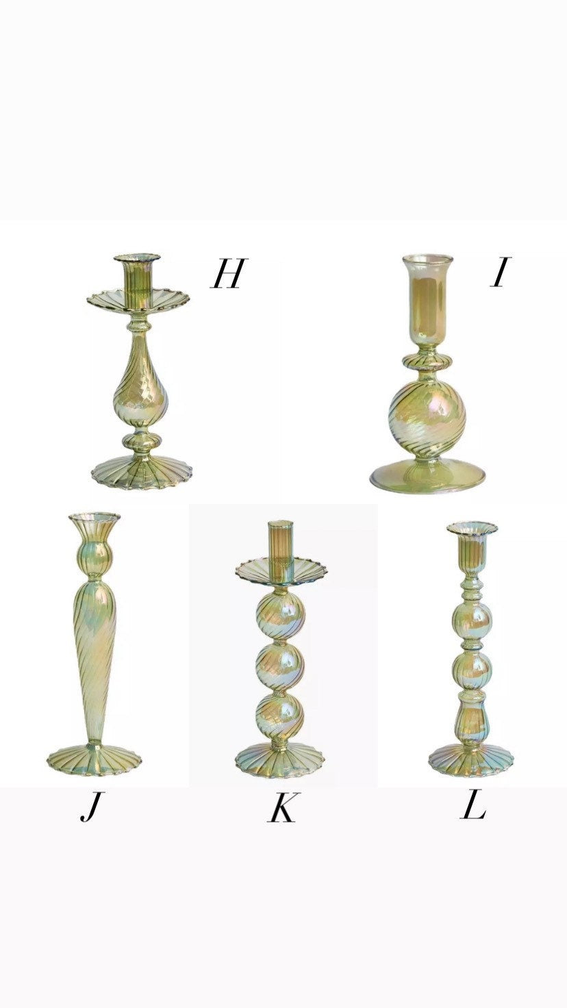 Shimmer Glass Candle Holder Collection
