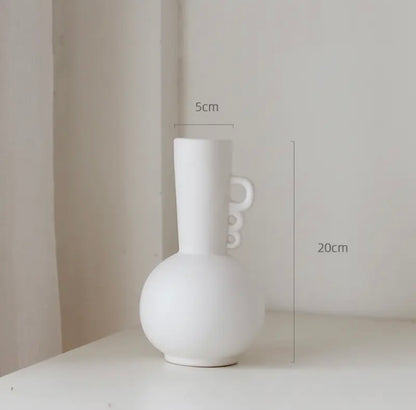 Wiggle Handle Ceramic Jug Vases