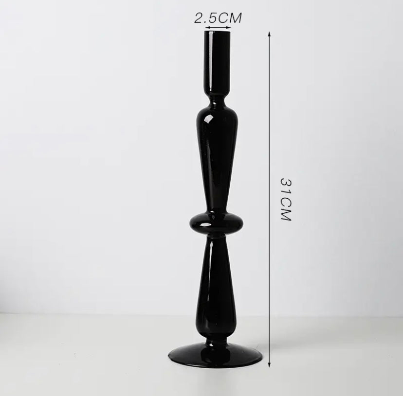 Black Candle Holder and Vase Collection