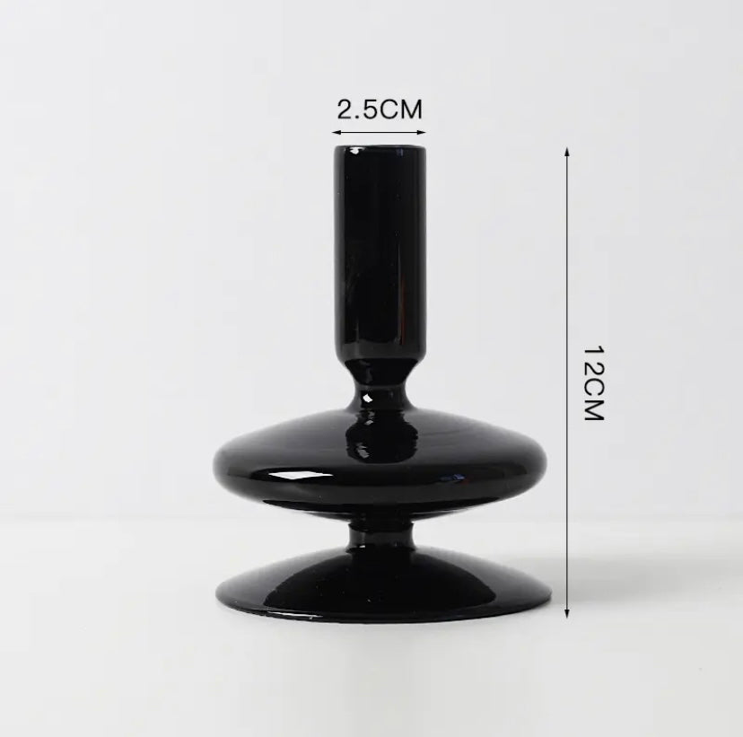 Black Candle Holder and Vase Collection