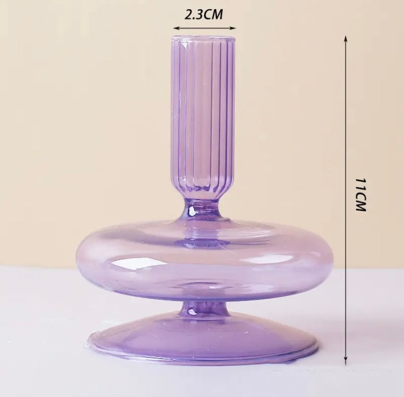 Pink & Purple Candle Holder and Vase Collection