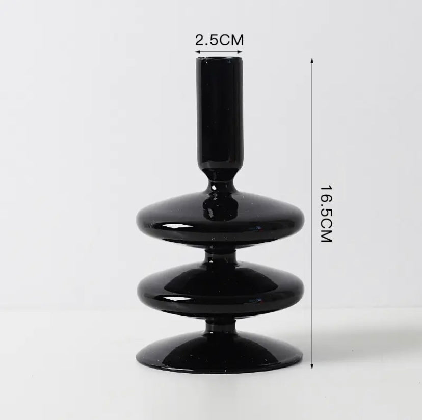 Black Candle Holder and Vase Collection