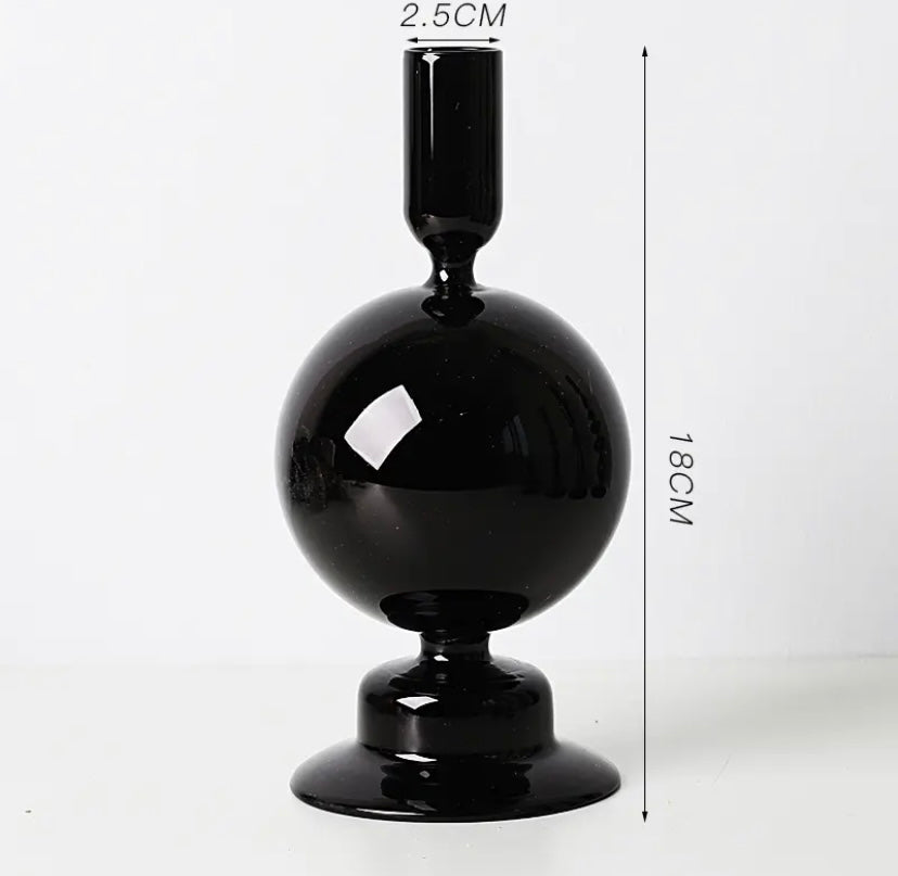 Black Candle Holder and Vase Collection