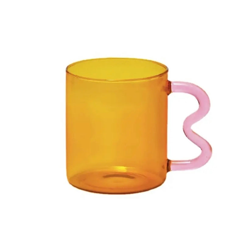 Tinted Mugs with Wiggle Handles