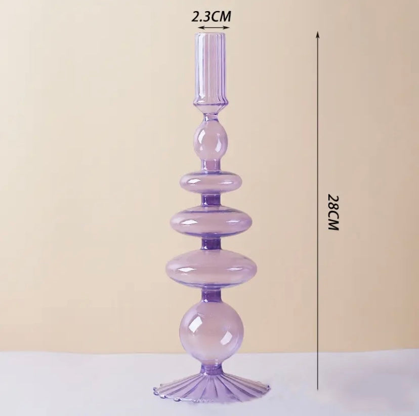 Pink & Purple Candle Holder and Vase Collection