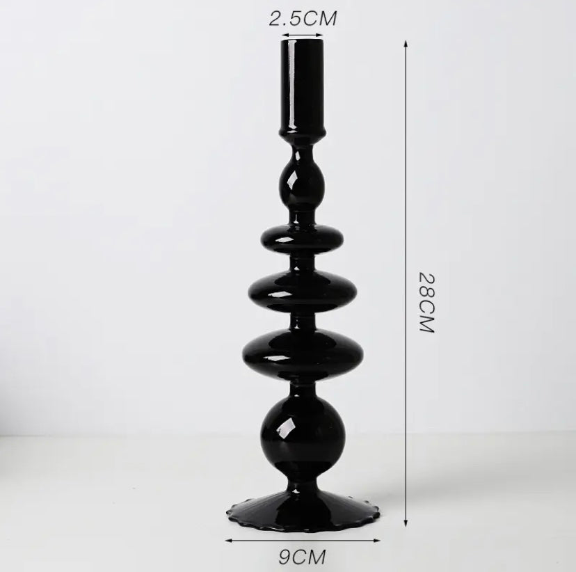 Black Candle Holder and Vase Collection