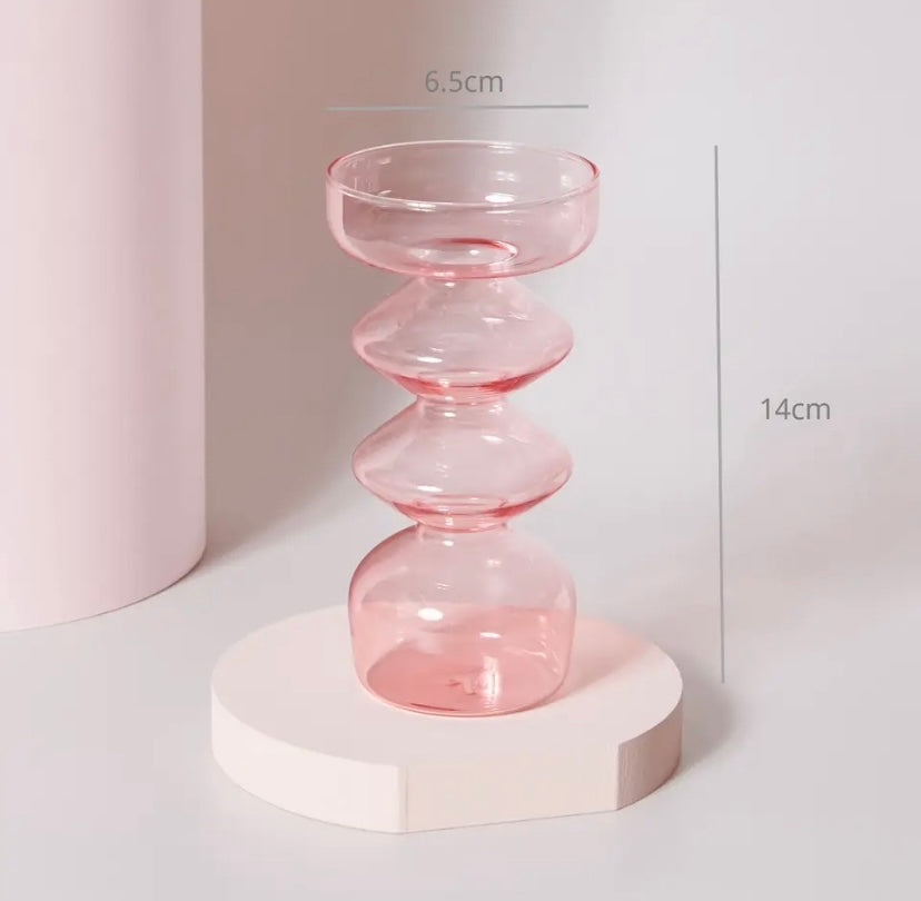 Pink Glass Vase Collection