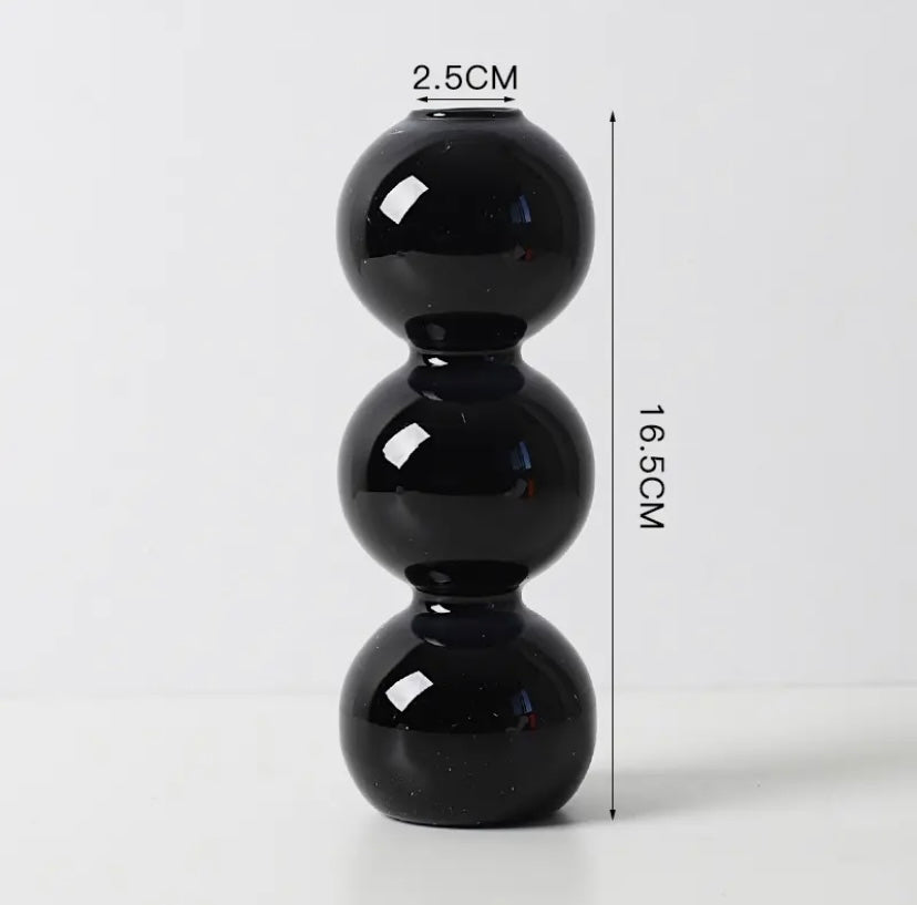 Black Candle Holder and Vase Collection