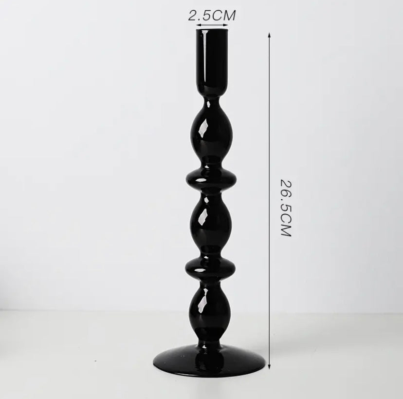 Black Candle Holder and Vase Collection