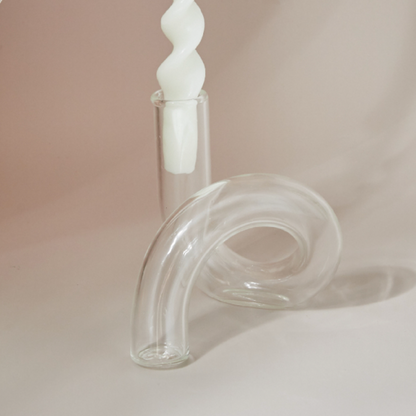 Glass Twist Candle Holder/Vase