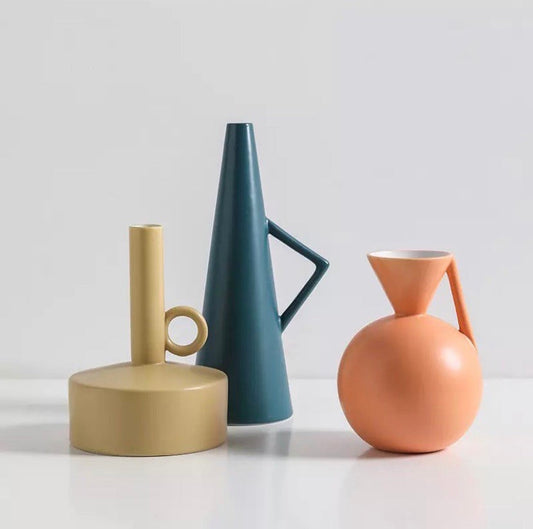 Mid-Century Geometric Vases