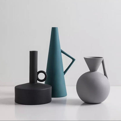 Mid-Century Geometric Vases