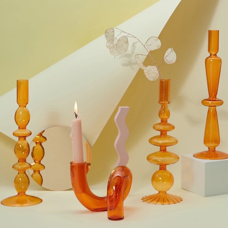 Orange Candle Holder Collection