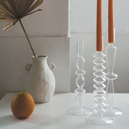 Clear Candle Holder Collection