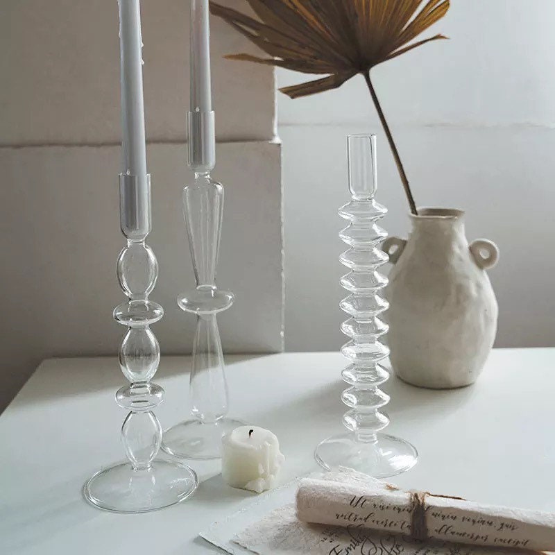 Clear Candle Holder Collection