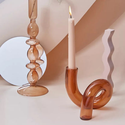 Brown Candle Holder and Vase Collection