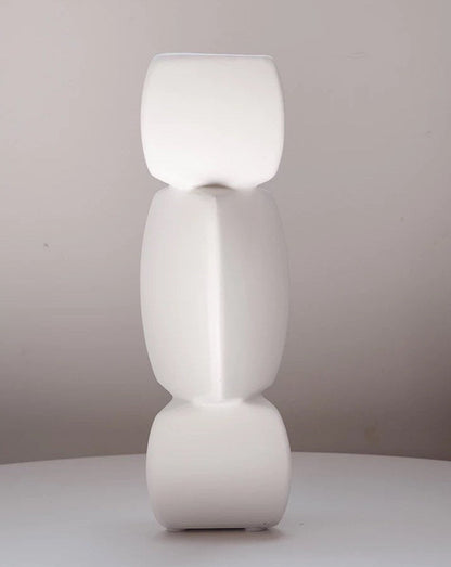 White Geometric Vases