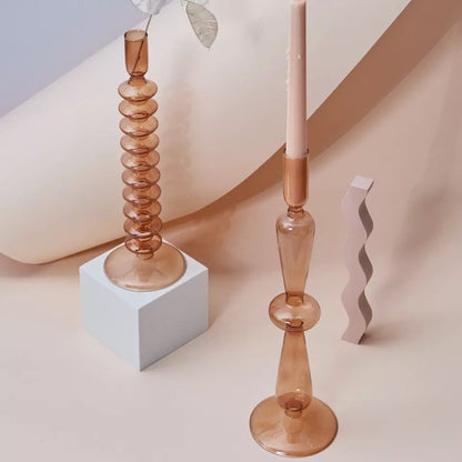 Brown Candle Holder and Vase Collection