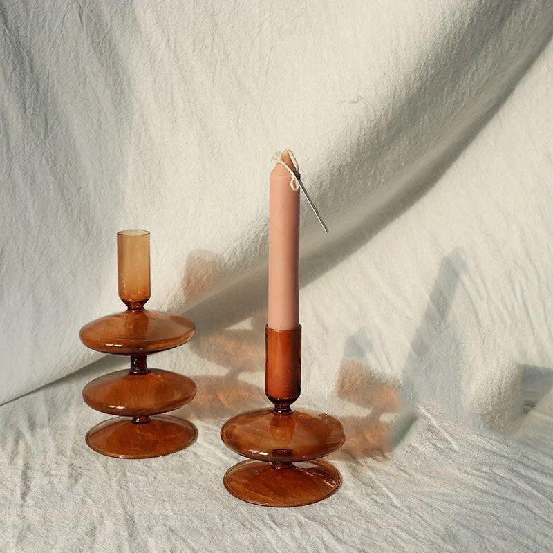 Brown Candle Holder and Vase Collection