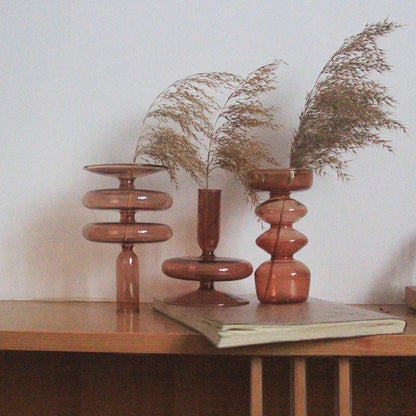 Brown Candle Holder and Vase Collection