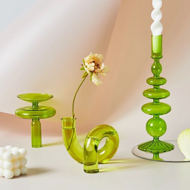 Lime Green Candle Holder Collection