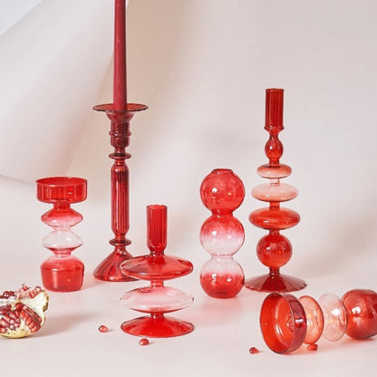 Red Ombré Candle Holder Collection