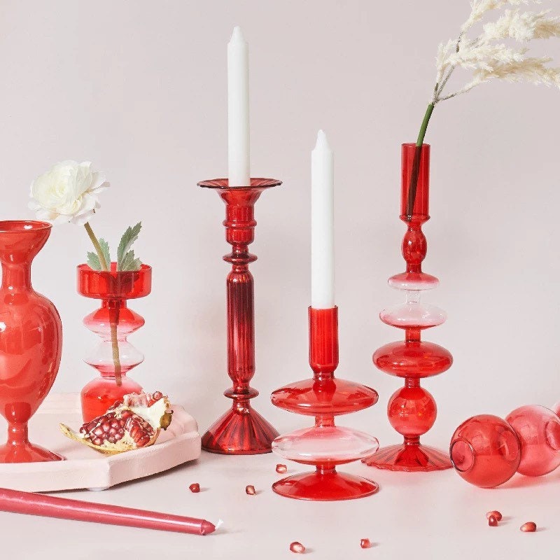 Red Ombré Candle Holder Collection