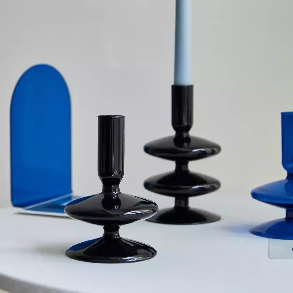 Black Candle Holder and Vase Collection