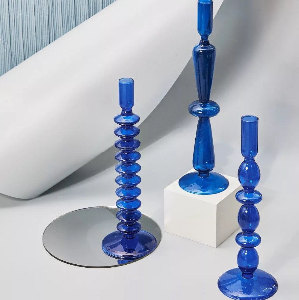 Blue Candle Holder Collection