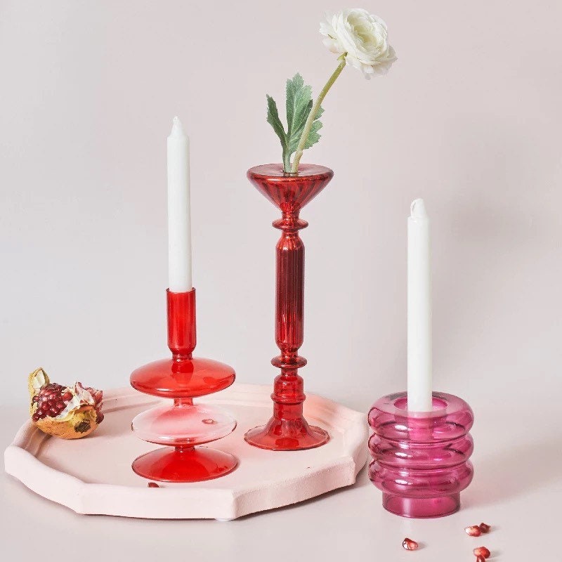 Red Ombré Candle Holder Collection