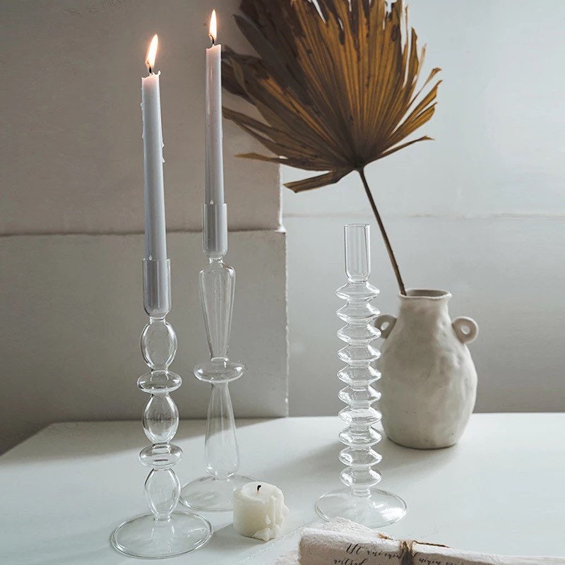 Clear Candle Holder Collection