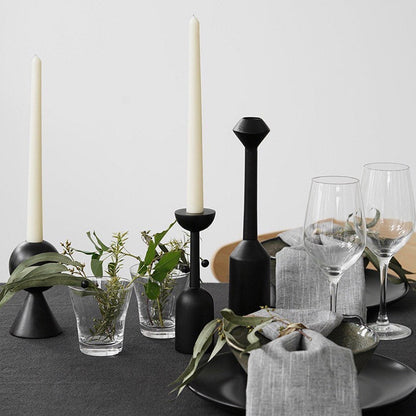 Geometric Wooden Candle Holders