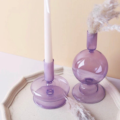 Pink & Purple Candle Holder and Vase Collection