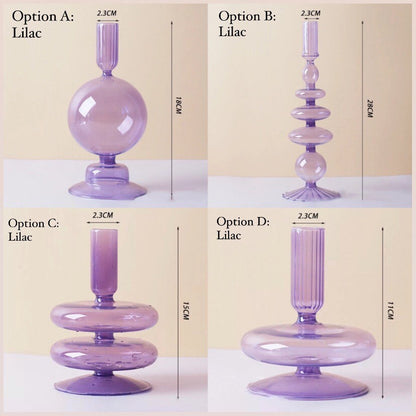 Pink & Purple Candle Holder and Vase Collection