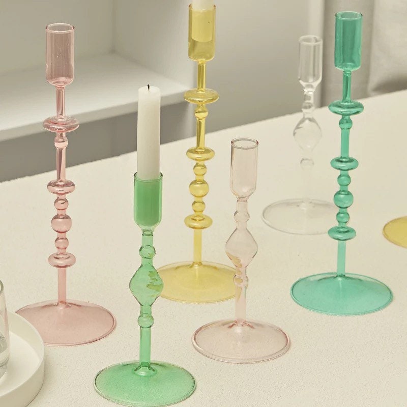 Skinny Glass Candle Holders