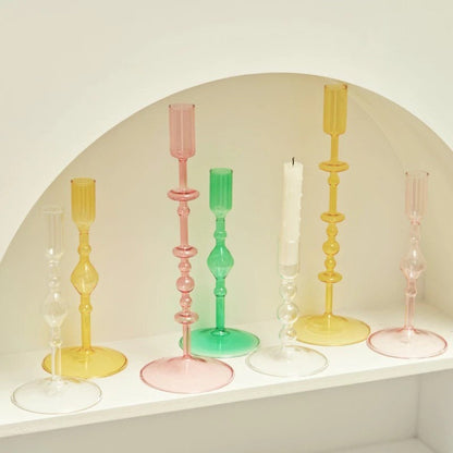 Skinny Glass Candle Holders