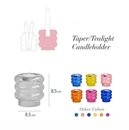 Multicolour Tea Light and Candle Holders