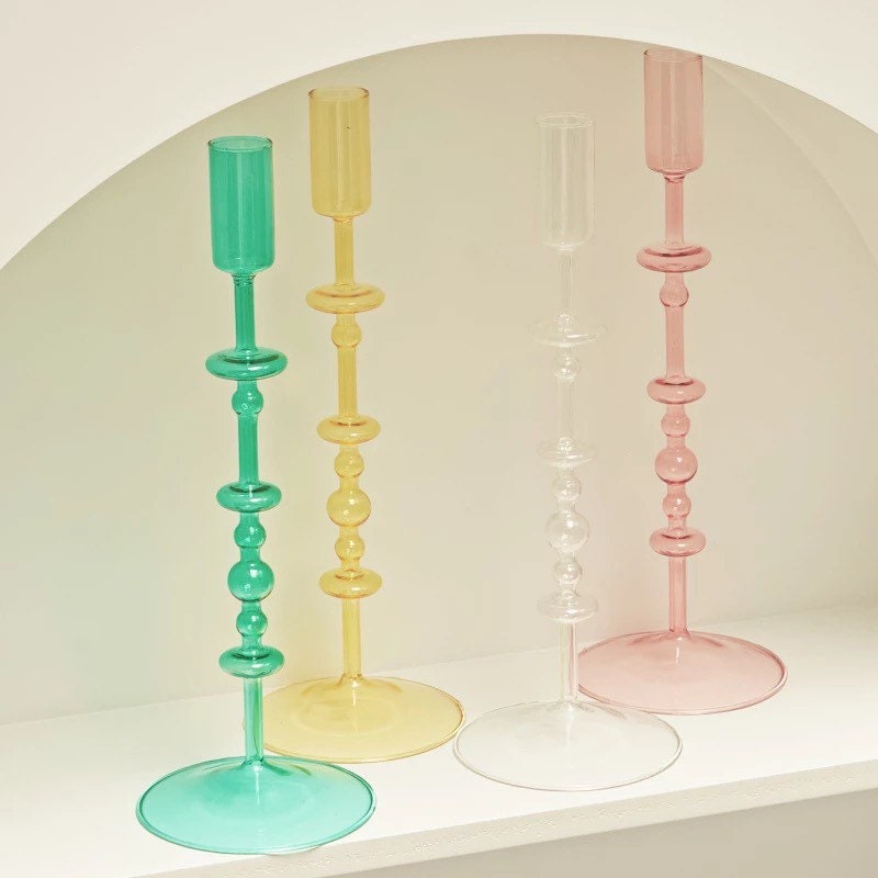 Skinny Glass Candle Holders