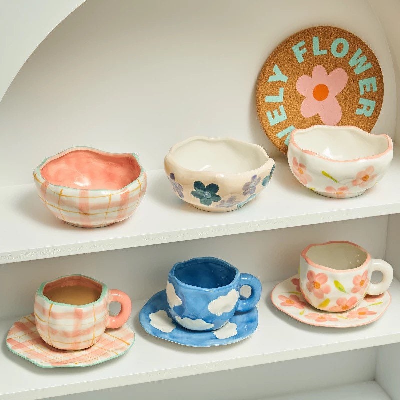 Hand Painted Mugs and Tableware Collection