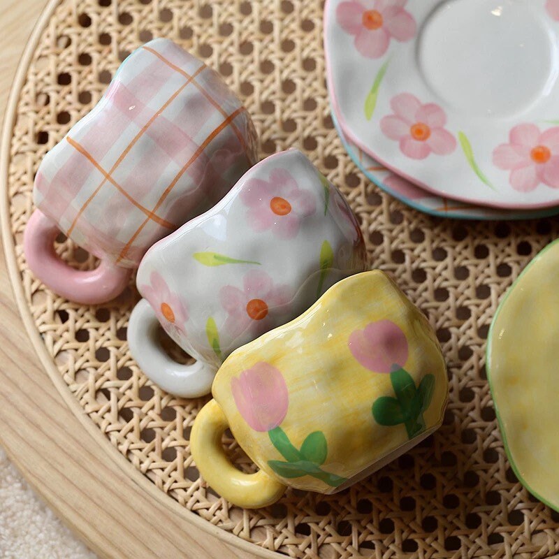 Hand Painted Mugs and Tableware Collection