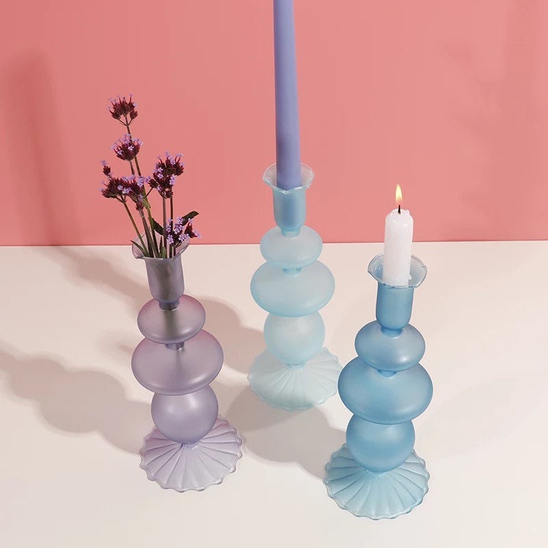 Matte Glass Candle Holders